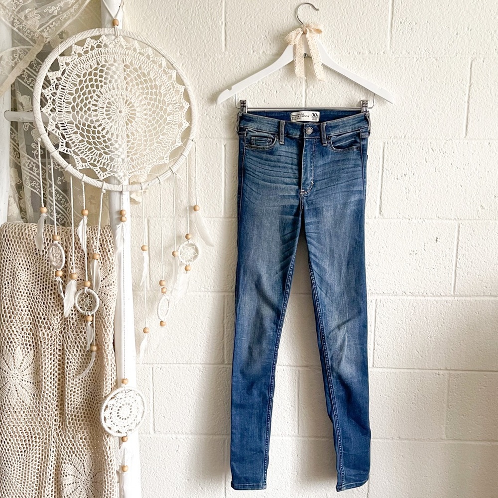 Abercrombie & Fitch Dark Blue Skinny Denim Pants - Picture 3 of 10